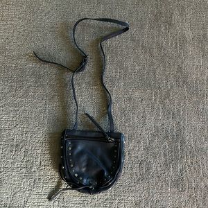 Kooba Dark Blue Crossbody Bag with Stud Accents